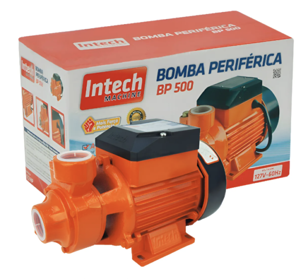 Bomba Dágua Periférica Elétrica 127v Bp500 Intech Machine Laranja - Image 2