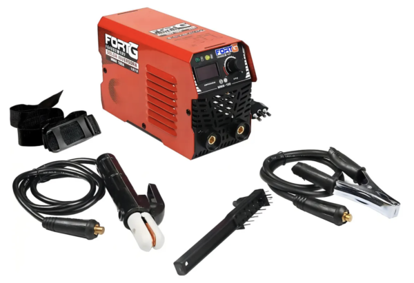 Máquina de Solda Inversora Compacta Mma 100A Fortgpro FG4002W Com Display Digital - Vermelho