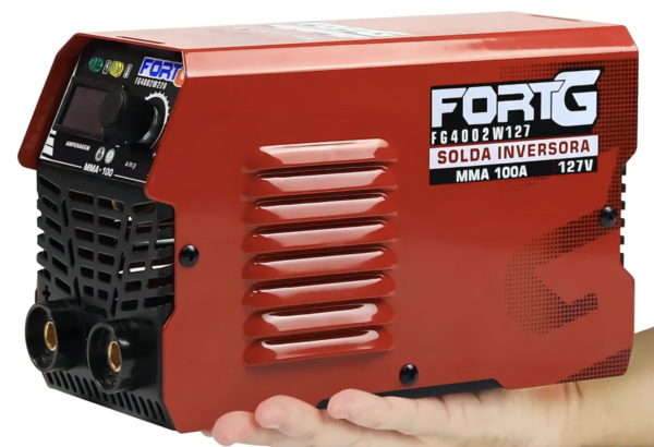 Máquina de Solda Inversora Compacta Mma 100A Fortgpro FG4002W Com Display Digital - Vermelho - Image 2