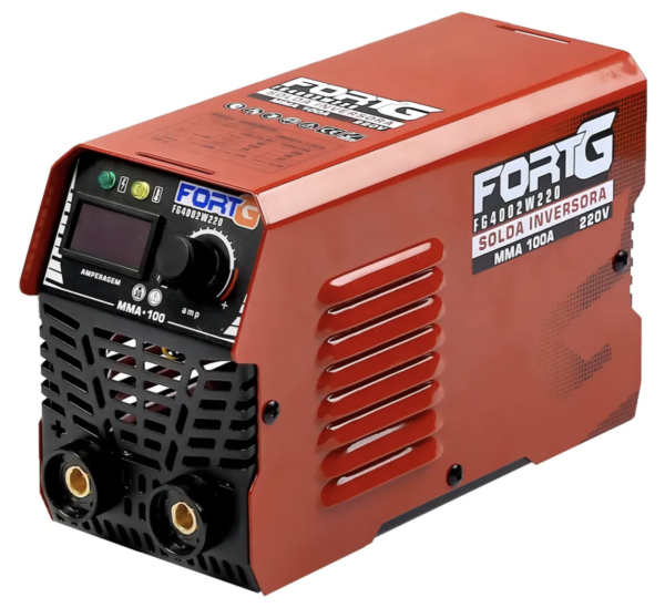 Máquina de Solda Inversora Compacta Mma 100A Fortgpro FG4002W Com Display Digital - Vermelho - Image 3