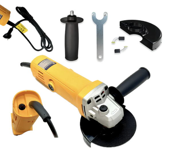 Esmerilhadeira Lixadeira 900w Profissional 115mm + Disco - 127v Amarelo 50/60hz - Image 2