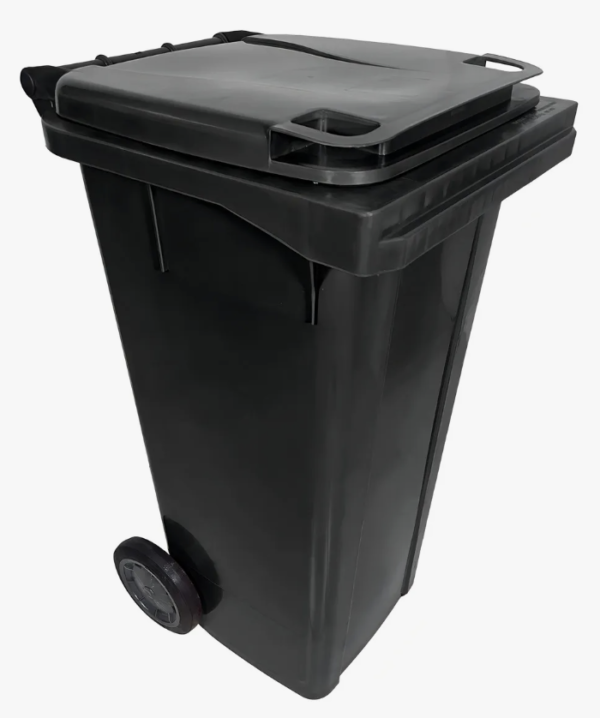 Carrinho Coletor De Lixo 120 Litros - Larplasticos Preto
